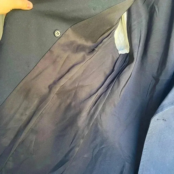 Theory Classic Black Cotton Blend Double Breasted Prescott Peacoat Small - Picture 5 of 7